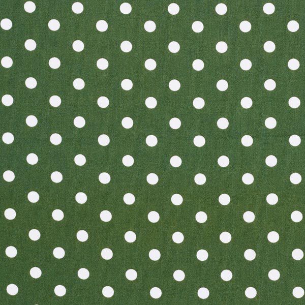 Baumwollpopeline große Punkte – dunkelgrün/weiss,  image number 1