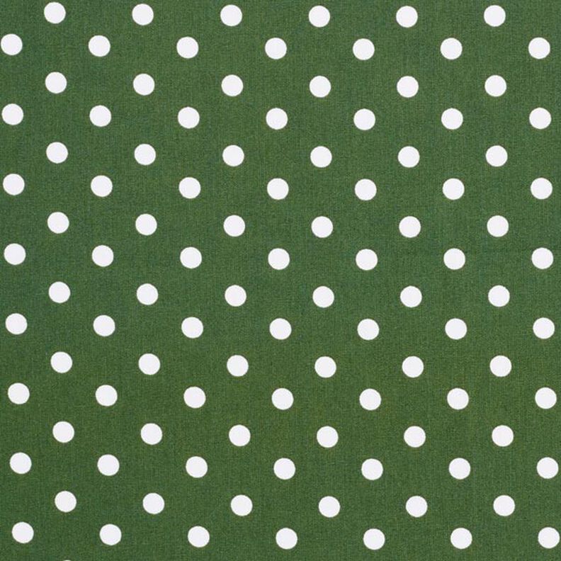 Baumwollpopeline große Punkte – dunkelgrün/weiss,  image number 1