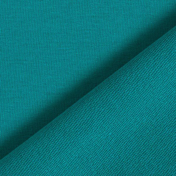 GOTS French Terry Sommersweat | Tula – petrol | Reststück 50cm