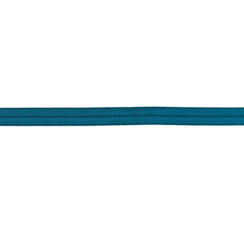Elastisches Einfassband (Falzgummi) glänzend [15 mm] – hellpetrol,  image number 1