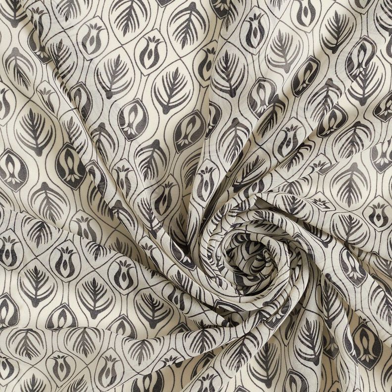 Chiffon Artdecomuster – schwarz/weiss,  image number 3