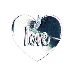 Anhänger Love [Ø17 mm] | Rico Design – silber metallic, 