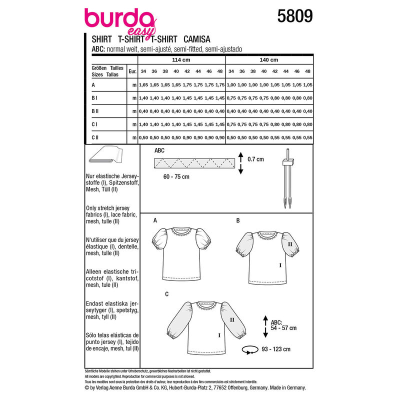Shirt | Burda 5809 | 34-48, image number 12