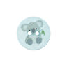 Polyesterknopf 2-Loch Recycling Koala [Ø18 mm] – babyblau,  thumbnail number 1