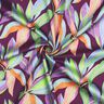 Baumwollsatin Blätter Digitaldruck | Poppy Fabrics – aubergine/hellgrün,  thumbnail number 3