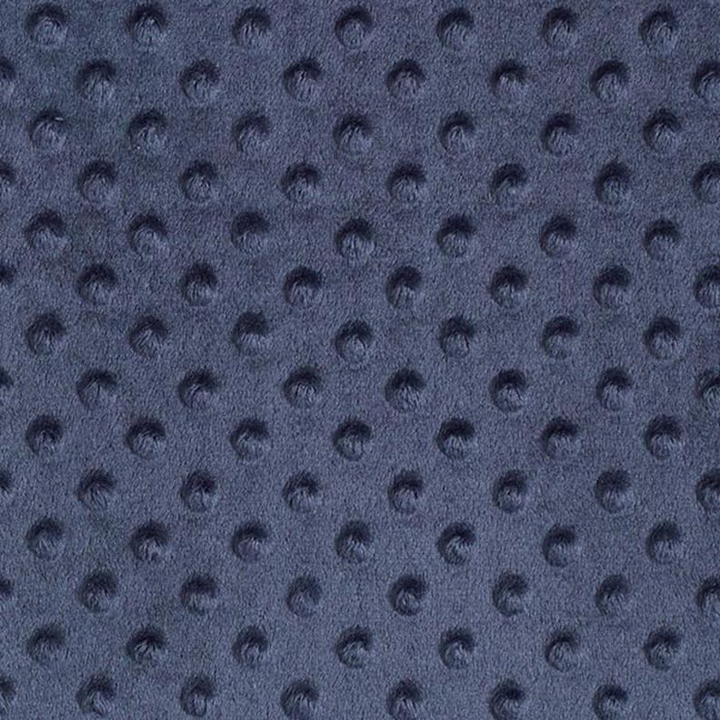 Kuschelfleece geprägte Punkte – marineblau – Muster,  image number 1