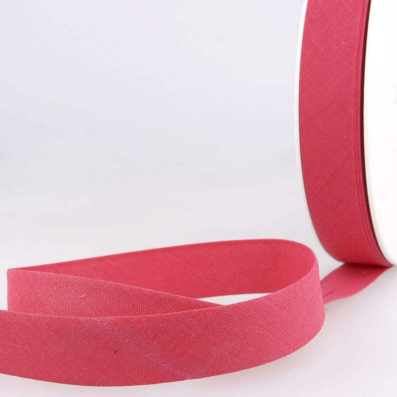 Schrägband Polycotton [20 mm] – intensiv pink,  image number 1