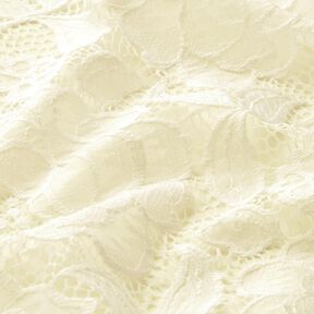 Elastische Spitze Blüten und Blätter – wollweiss, 