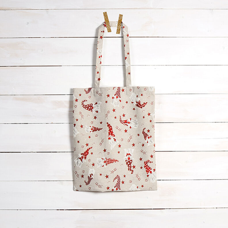 Dekostoff Canvas Wichtel – beige,  image number 10