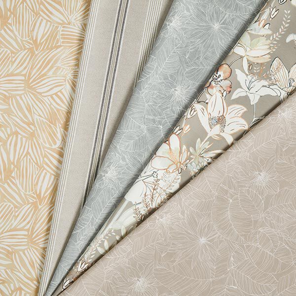 Outdoorstoff Canvas filigrane Blätter – beige, image number 7