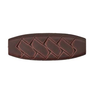 Knebelknopf Leder-Look - braun, 