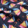 Softshell bunte Regenschirme Digitaldruck – nachtblau | Reststück 50cm,  thumbnail number 2