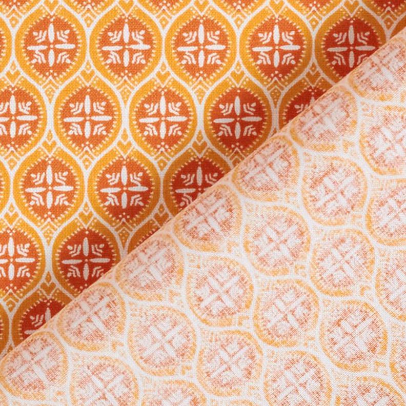 Baumwollstoff Cretonne Fliesenornamente – orange,  image number 4