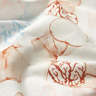 GOTS Batist Korallen | Tula – wollweiss/rosa, 