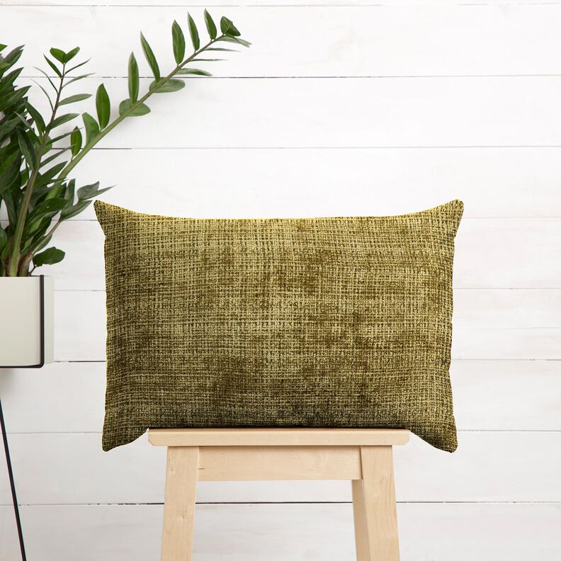Polsterstoff Chenille Uni – oliv,  image number 6