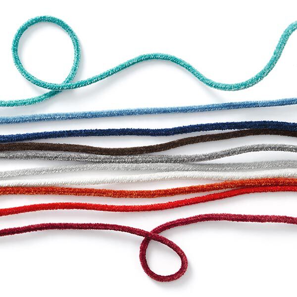 Chenille Kordel – taubenblau, image number 2