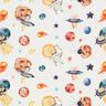 French Terry Sommersweat Katzen und Aliens im Weltall Digitaldruck – elfenbein,  thumbnail number 1