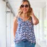 Baumwolljersey Leopard mit Goldflecken | Glitzerpüppi – weiss/indigo,  thumbnail number 5
