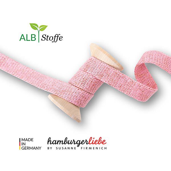 Bio Hoodieband Cord Me [ 20 mm  ] | Albstoffe  – rosa,  image number 2