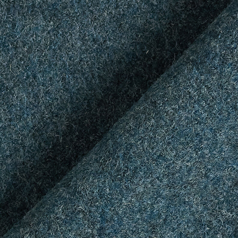 Woll-Walkloden Melange – ozeanblau,  image number 3