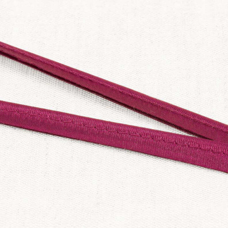 Satin Paspelband [10 mm] – bordeauxrot,  image number 1