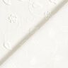 Baumwollstoff 3D Stickerei Blumen &ndash; weiss,  thumbnail number 4