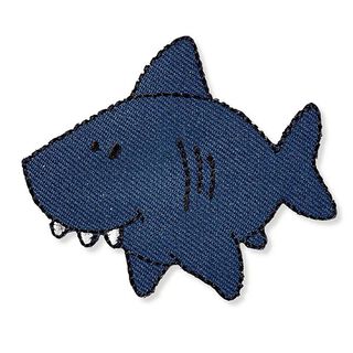 Applikation  Haifisch [ 5 x 5,8 cm ] | Prym – marineblau, 