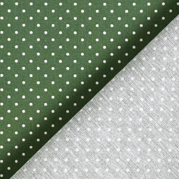 Baumwollpopeline kleine Punkte – dunkelgrün/weiss | Reststück 50cm