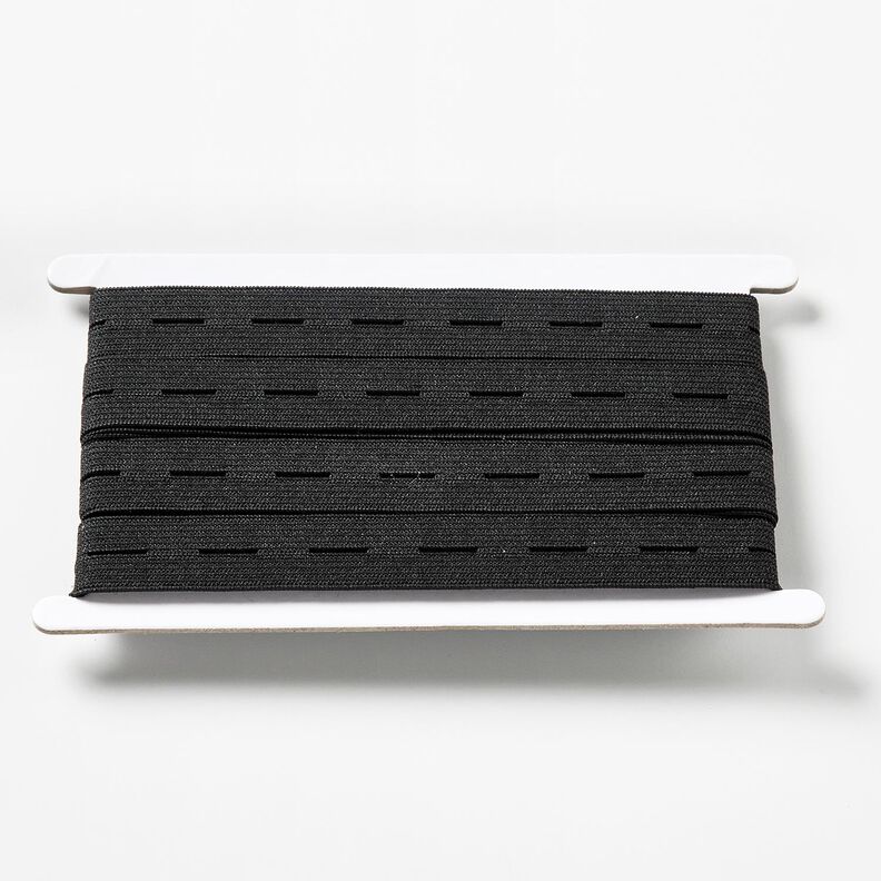 Knopfloch-Elastik [3 m | 20 mm] – schwarz,  image number 1