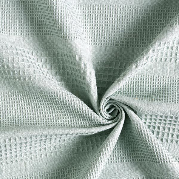 Waffelpiqué Querstreifen – pastellgrün | Reststück 50cm