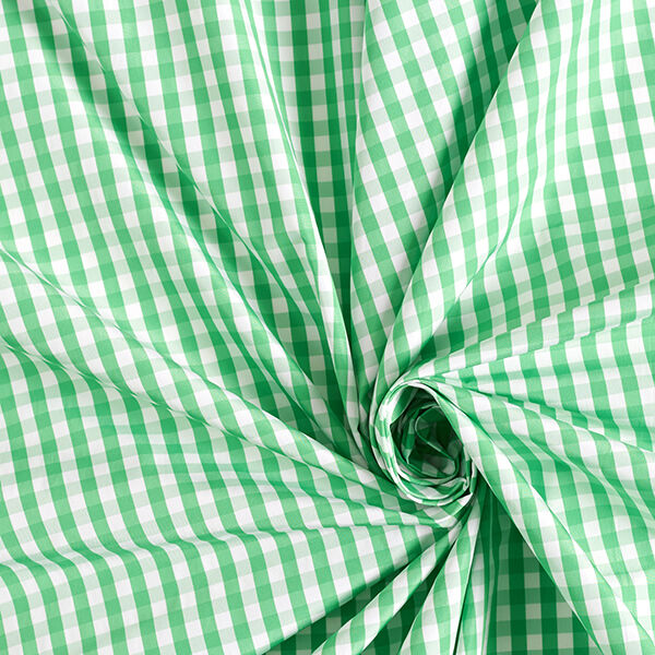 Ballonseide Vichy Karo – grün/weiss,  image number 3