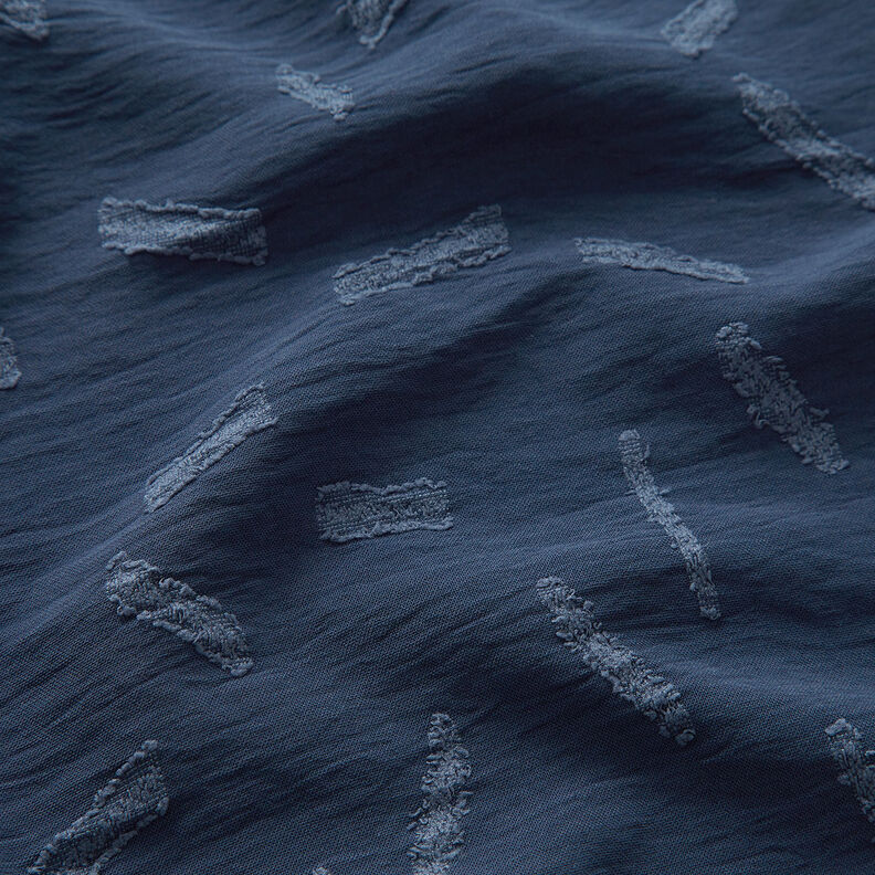 Jacquard Dobby Streifen – marineblau, image number 2