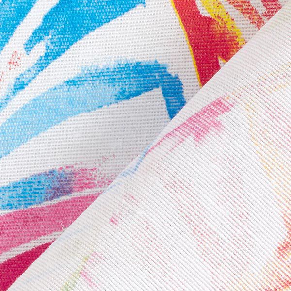 Dekostoff Canvas gemalte Blätter – weiss/rosa, image number 4