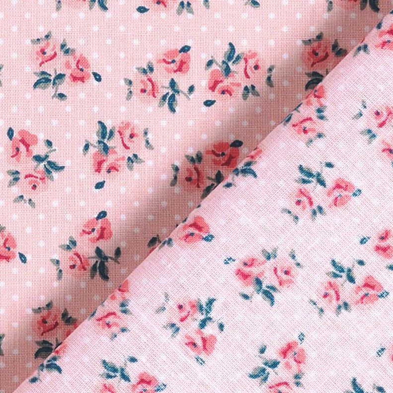Baumwollstoff Cretonne kleine Rosen – rosa,  image number 5
