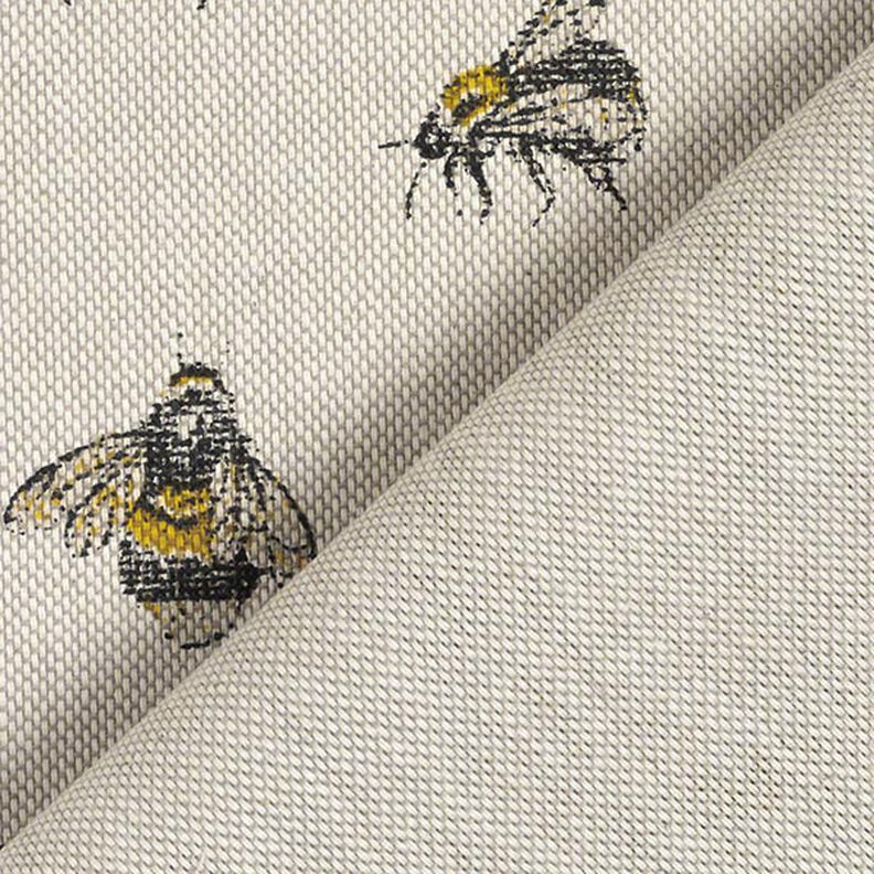 Dekostoff Halbpanama Bienchen – natur,  image number 4
