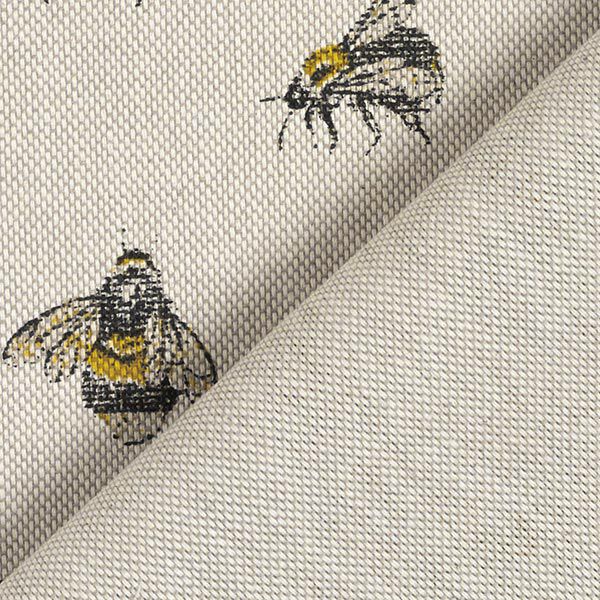 Dekostoff Halbpanama Bienchen – natur,  image number 4