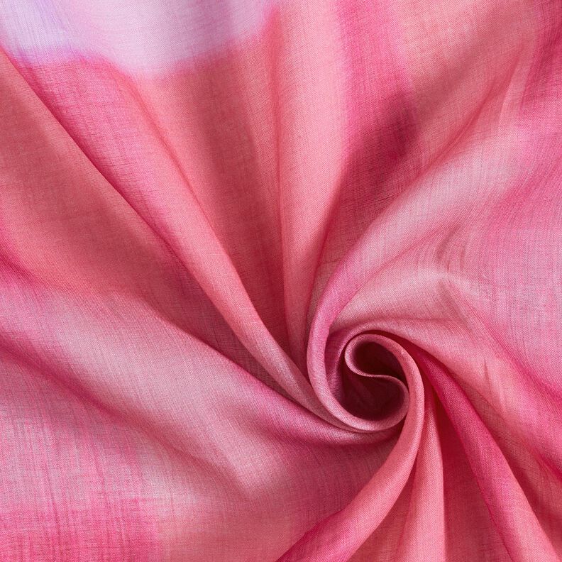 Ramie Chiffon Batik-Karo – intensiv pink,  image number 4