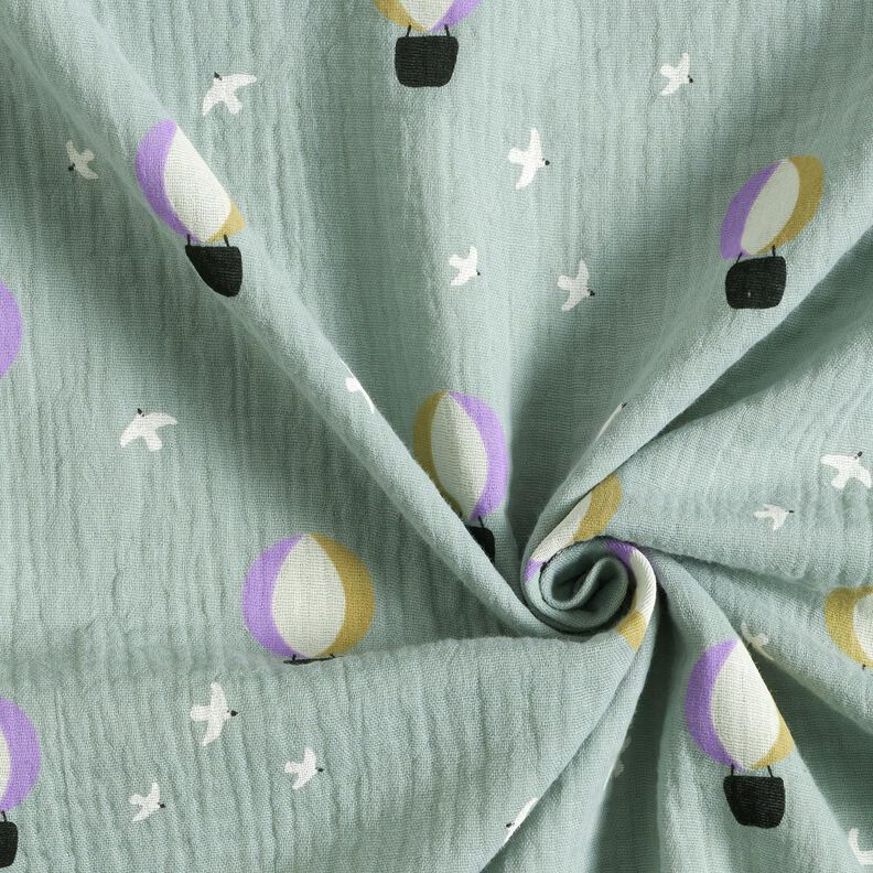 Musselin/ Doppel-Krinkel Gewebe Heißluftballons | Poppy Fabrics – schilf,  image number 3