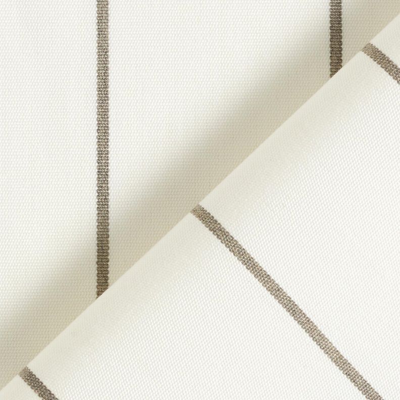 Outdoorstoff Canvas feine Streifen – weiss/hellgrau, image number 4