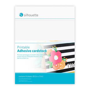 Silhouette  Cardstock selbstklebend bedruckbar [ 21,5 x 27,9 cm|8 Stück], 