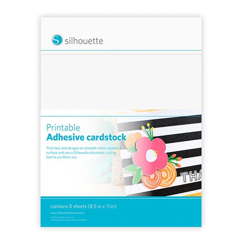 Silhouette  Cardstock selbstklebend bedruckbar [ 21,5 x 27,9 cm|8 Stück],  image number 1