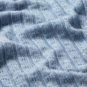 Strickstoff Ajour edle Glitzerstreifen – hellblau, 