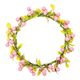 Deko Blumenkranz mit Beeren [Ø 12 cm/ 17 cm] – rosa/grün,  thumbnail number 1