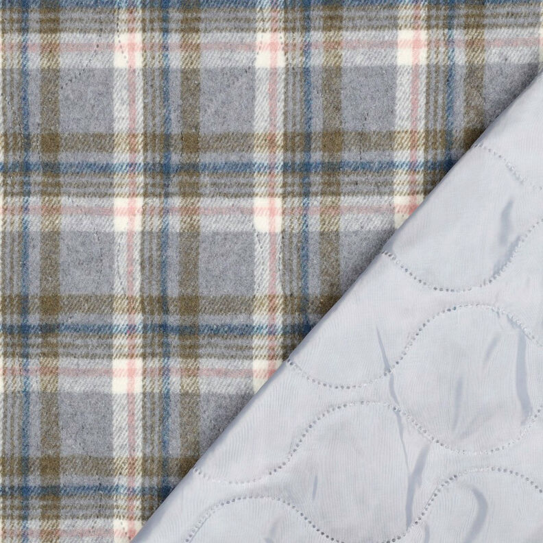 Steppstoff Flanell Karo | Poppy Fabrics – grau, image number 4