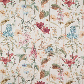 Dekostoff Halbpanama Blumenfeld – natur, 