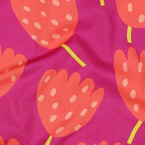Baumwollpopeline Tulips | Nerida Hansen – purpur/koralle, 