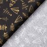 Baumwollstoff Cretonne elegante Tannenbäume – schwarz/gold,  thumbnail number 4