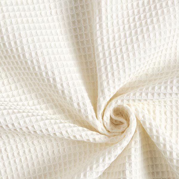 Waffelpiqué – wollweiss | Reststück 50cm