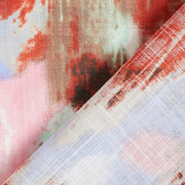 Leichter Baumwoll-Viskose-Mix Batiklook – hellrosa/rot | Reststück 50cm