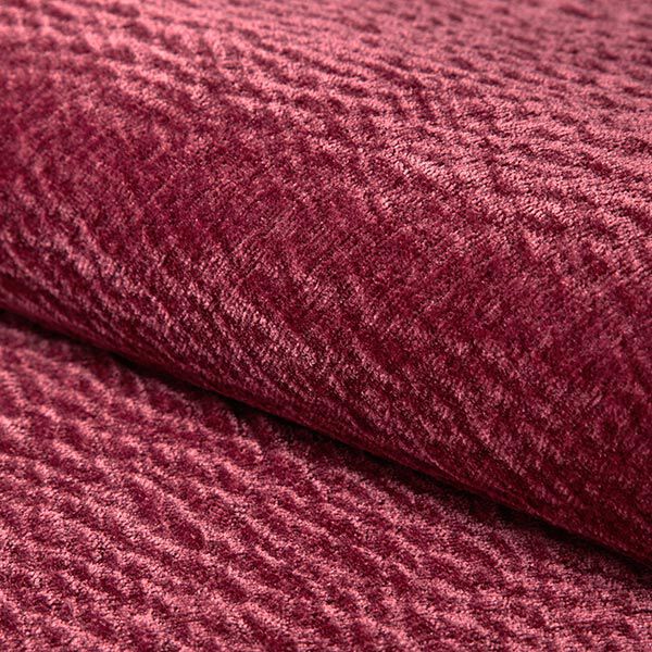 Polsterstoff Chenille 3D-Effekt – bordeauxrot, image number 5